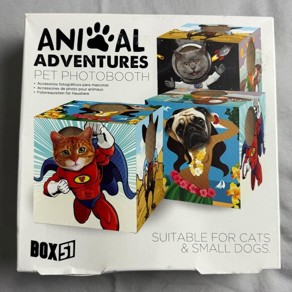 Animal Adventures Pet Photobooth โ Fun Photo Cube for Cats & Small Dogs - Picture 1 of 8